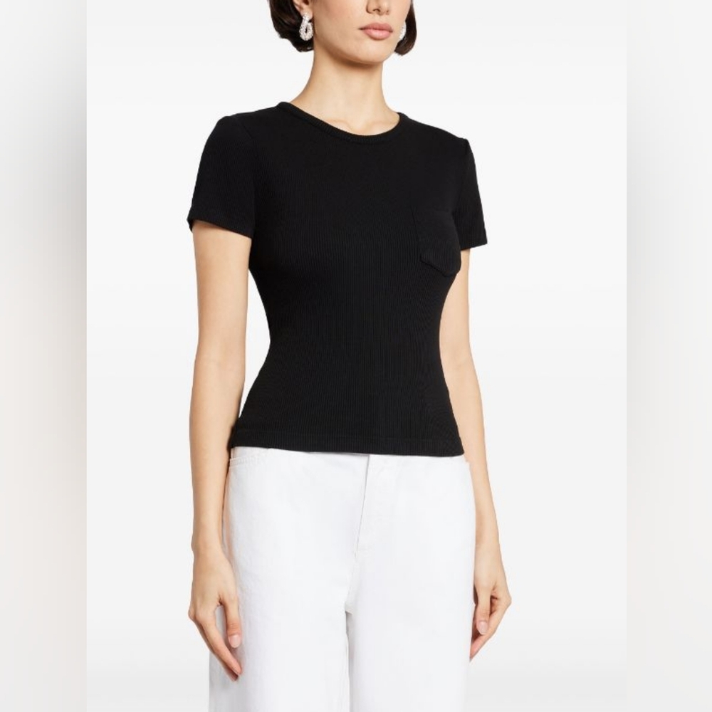 Agolde Ribbed organic cotton-blend T-shirt size XL